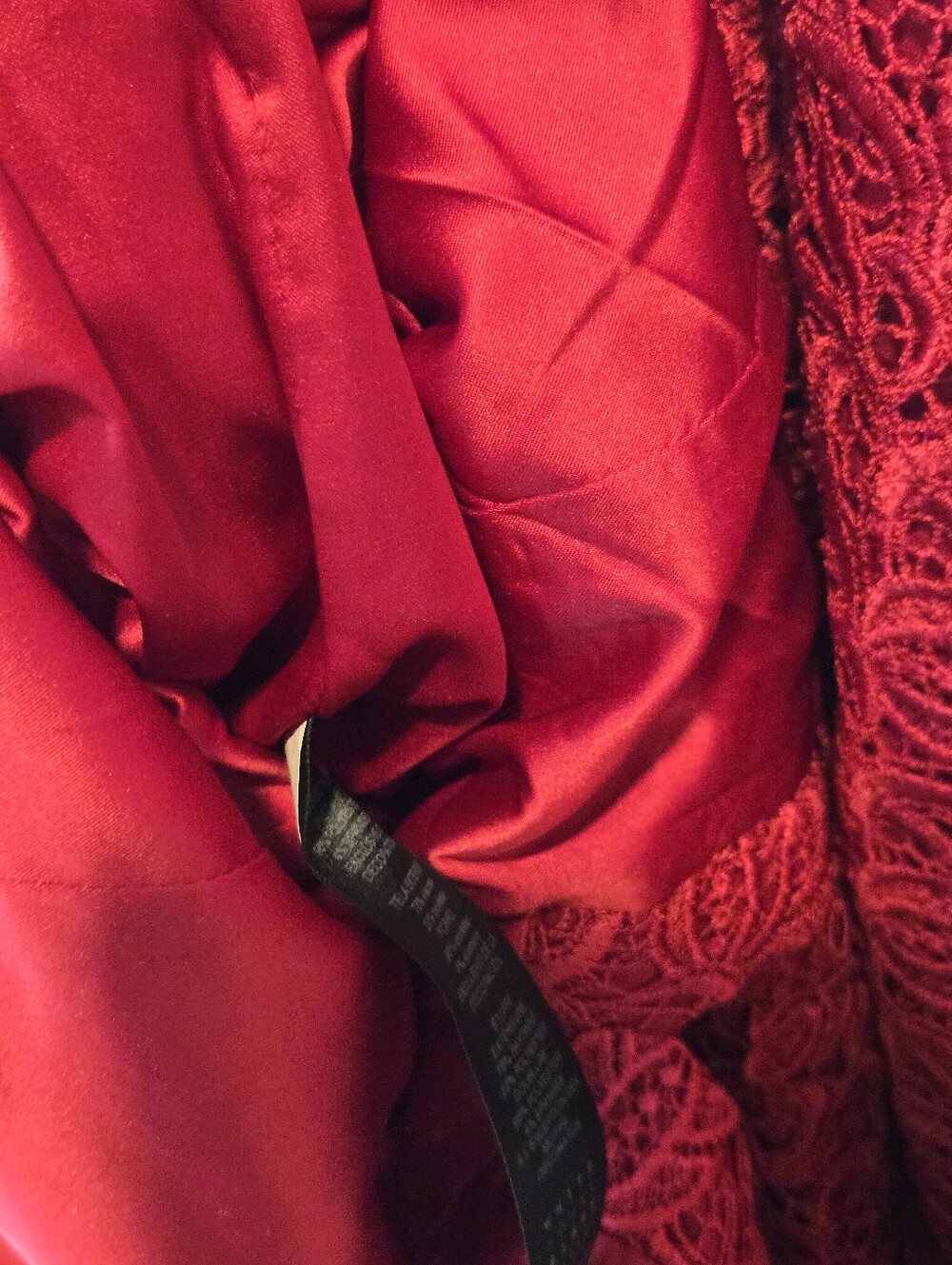 🔥NWT WHBM Gorgeous Red/Fuchsia Lace Midi Dress - Picture 15 of 16